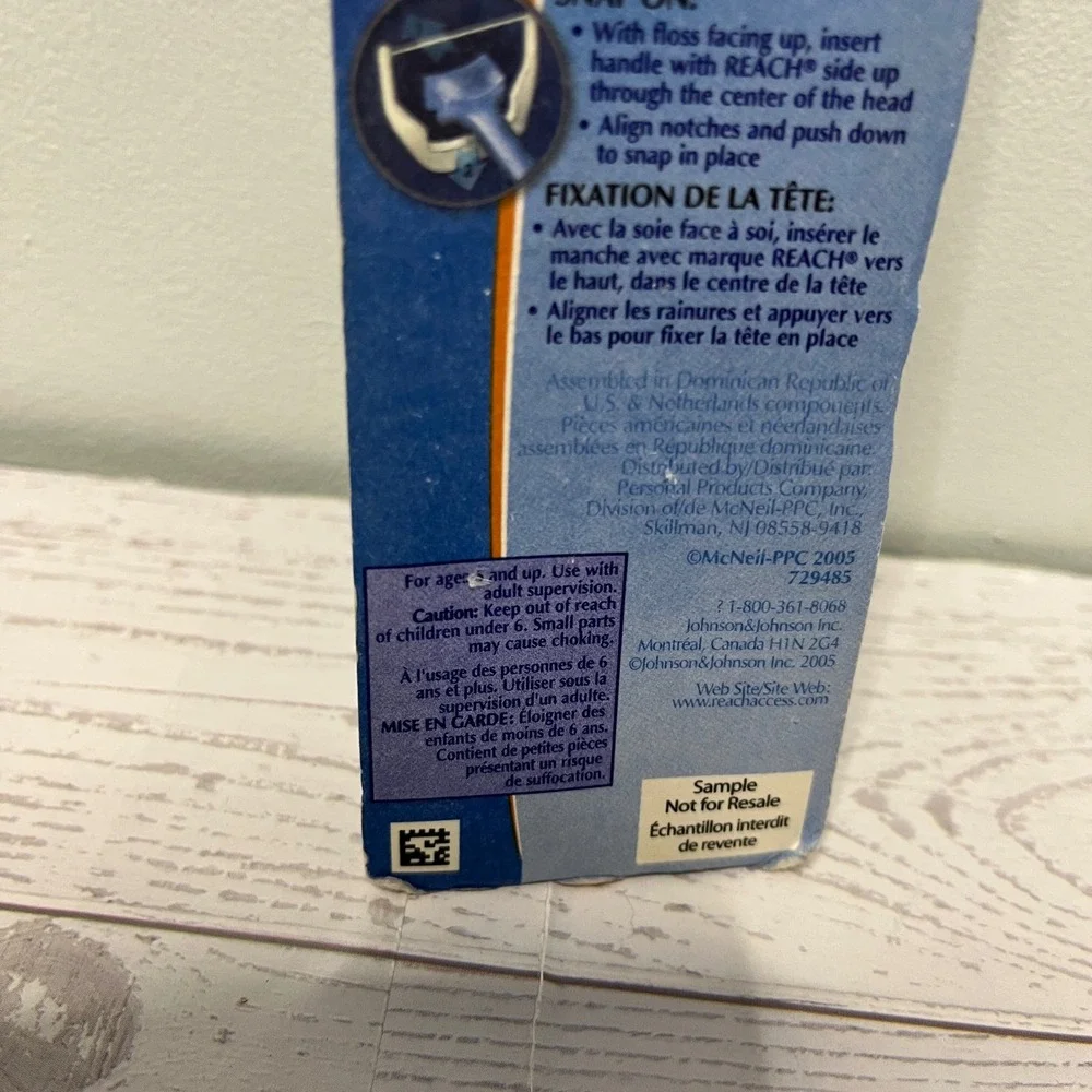 Reach Access Flosser Purple Dental Tool with 3 Disposable Heads New 2005 NOS